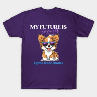 Corgi lover - Corgi glasses - Corgi quote v1 black T-Shirt